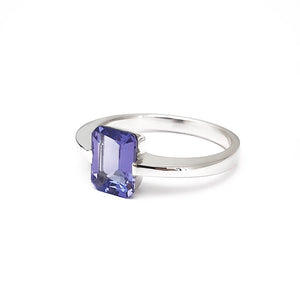 Octagonal Cut Tanzanite Ring