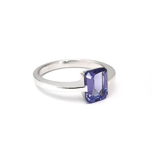 Octagonal Cut Tanzanite Ring