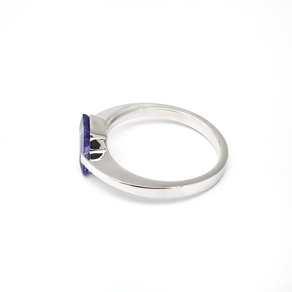 Octagonal Cut Tanzanite Ring