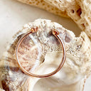 Open Rose Gold Double Bezel Morganite Stacking Ring