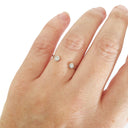 Open White Gold Double Bezel 2,5mm Diamond Stacking Ring