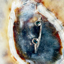 Open White Gold Double Bezel 2mm London Blue Topaz Stacking Ring