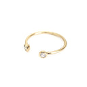 Open Yellow Gold Double Bezel 2,5mm Diamond Stacking Ring