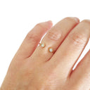 Open Yellow Gold Double Bezel 2,5mm Diamond Stacking Ring
