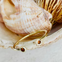 Open Yellow Gold Double Bezel 2mm Citrine Stacking Ring
