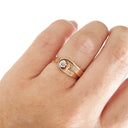 Organic Flow Rose Gold and Diamond Ring