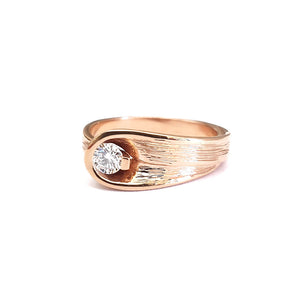 Organic Flow Rose Gold and Diamond Ring