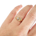 Organic Flow Yellow Gold and Diamond Ring