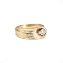 Organic Flow Yellow Gold and Diamond Ring