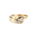 Organic Flow Yellow Gold and Diamond Ring