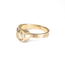 Organic Flow Yellow Gold and Diamond Ring