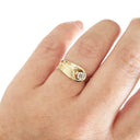 Organic Flow Yellow Gold and Diamond Ring