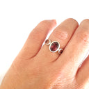 Oval Cut Pink Tourmaline and White Gold Ring
