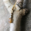 Petite Oval Cut Citrine and Diamond Pendant