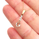   Pear Cut Morganite, Diamond and Rose Gold Pendant