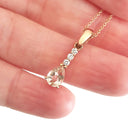   Pear Cut Morganite, Diamond and Rose Gold Pendant