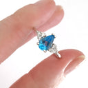 Pear Cut Topaz Ring with Diamond Trilogy Accents