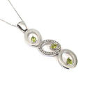 Peridot And Diamond Circle Pendant