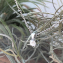 Petite 4 Claw white Gold Diamond Pendant