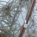 Petite 4 Claw white Gold Diamond Pendant