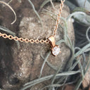 Petit Rose Gold 4 Claw Diamond Pendant