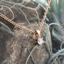 Petit Rose Gold 4 Claw Diamond Pendant