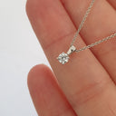 Petite 4 Claw white Gold Diamond Pendant