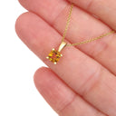 Petite Cushion Cut Citrine Pendant