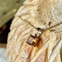 Petite Cushion Cut Citrine Pendant