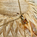 Petite Cushion Cut Citrine Pendant