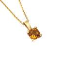 Petite Cushion Cut Citrine Pendant