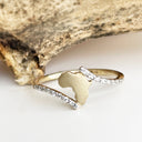 Petite Elegant Twist Africa Yellow Gold Diamond Ring