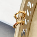 Petite Geometric Yellow Gold Hoops