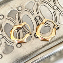 Petite Geometric Yellow Gold Hoops