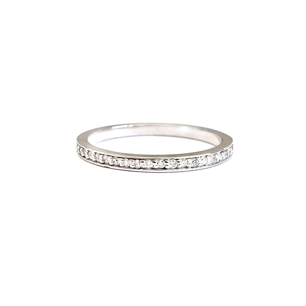 Petite Half Eternity Prong Set Diamond Ring - Afrogem Jewellers