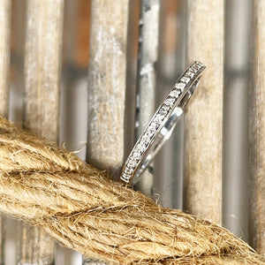 Petite Half Eternity Prong Set Diamond Ring Rich text editor