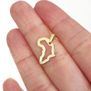 Petite Map of Africa Outline Pendant with Swiss Set Diamond