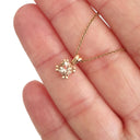  Petite Morganite Cushion Cut Double Claw Pendant