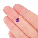 Petite Oval Cut Amethyst Pendant