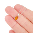 Petite Oval Cut  Citrine Pendant