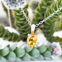 Petite Oval Cut Citrine Pendant
