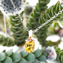 Petite Oval Cut Citrine Pendant
