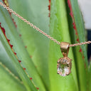 Petite Oval Cut Morganite Rose Gold Pendant