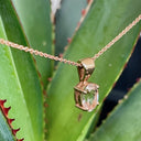 Petite Oval Cut Morganite Rose Gold Pendant