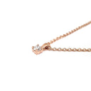 Petite Rose Gold 4 Claw Diamond Pendant