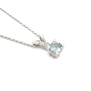  Petite Round Cut Split Bale Aquamarine and Diamond Highlight