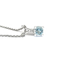  Petite Round Cut Split Bale Aquamarine and Diamond Highlight