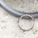 Petite Ruby and Diamond Half Eternity Band