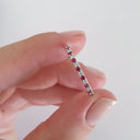 Petite Ruby and Diamond Half Eternity Band