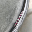 Petite Ruby and Diamond Half Eternity Band